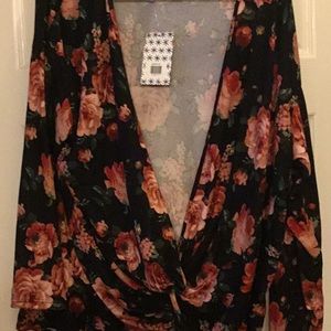 Beautiful rose print sweater